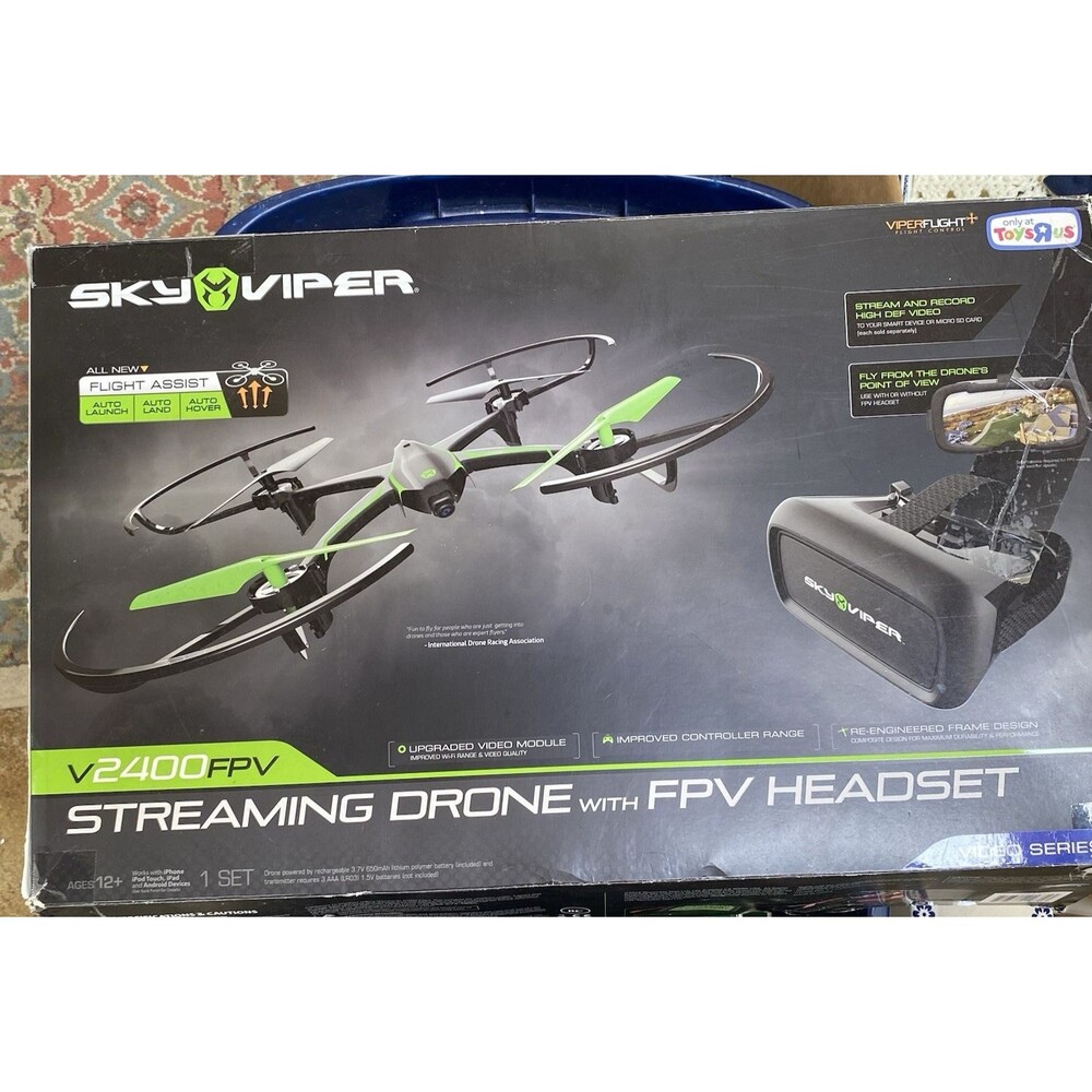 2016 Toys R Us Exclusive Sky Viper V2400FPV Streaming Drone with FPV Headset